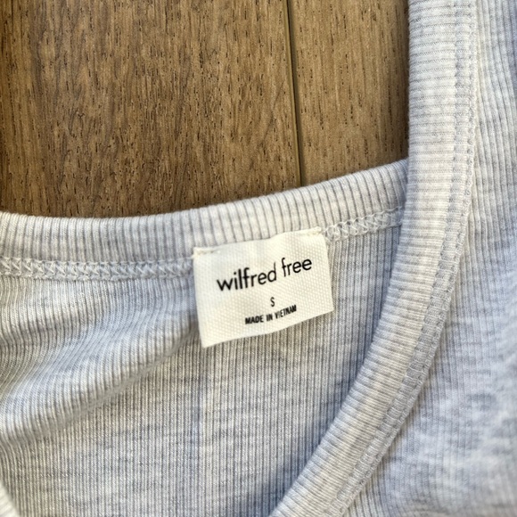 Wilfred Free Light Gray Ribbed Dress - Picture 3 of 3